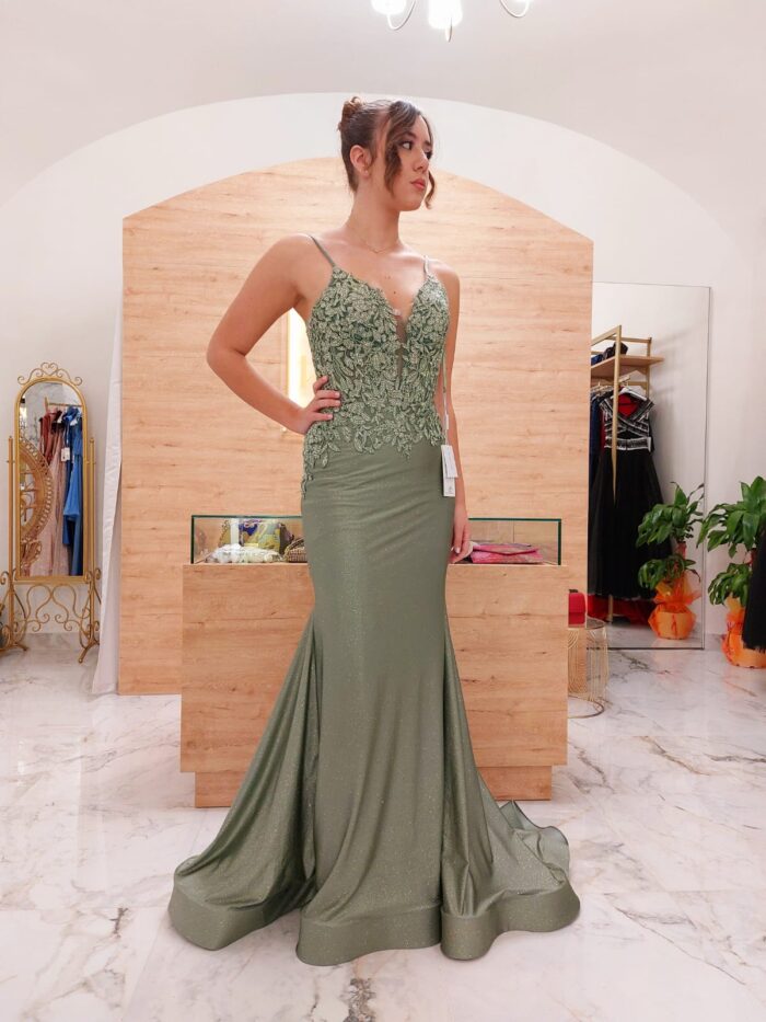 Abito Patrizia verde Vivien Luxury