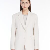 Blazer monopetto in crêpe satin di lana Max Mara studio